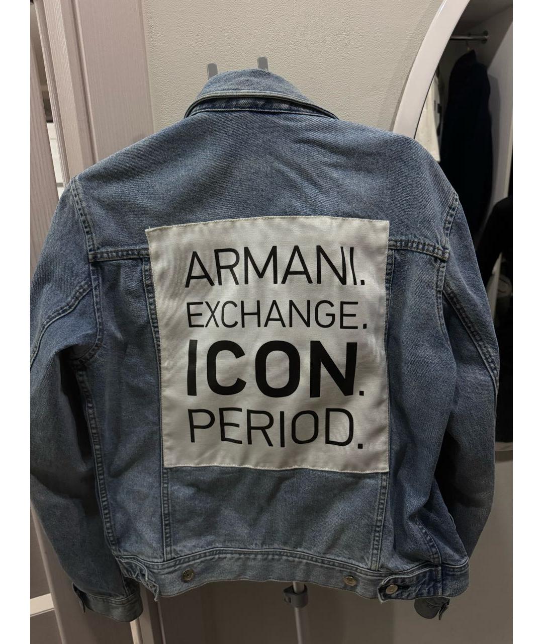 ARMANI EXCHANGE Синяя деним куртка, фото 2