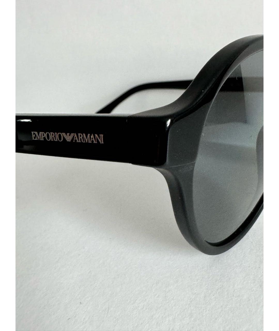 EMPORIO ARMANI Черные пластиковые солнцезащитные очки, фото 3