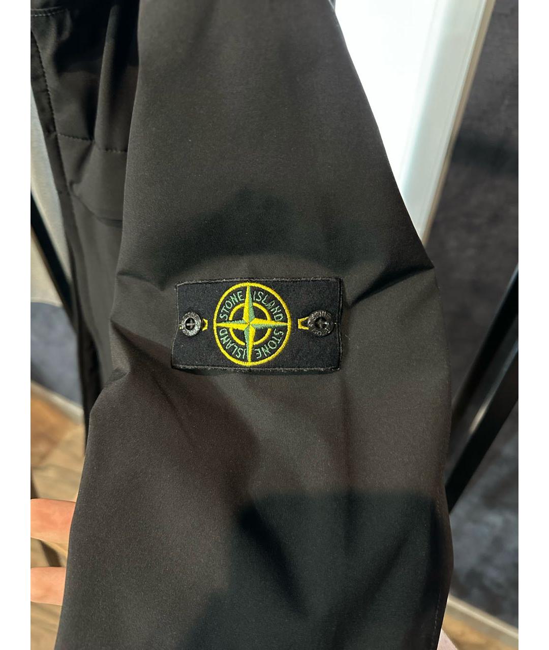 STONE ISLAND Черная полиэстеровая куртка, фото 5