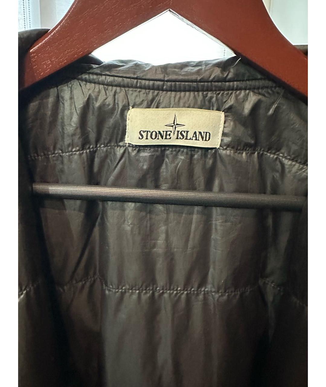 STONE ISLAND Черная полиэстеровая куртка, фото 3