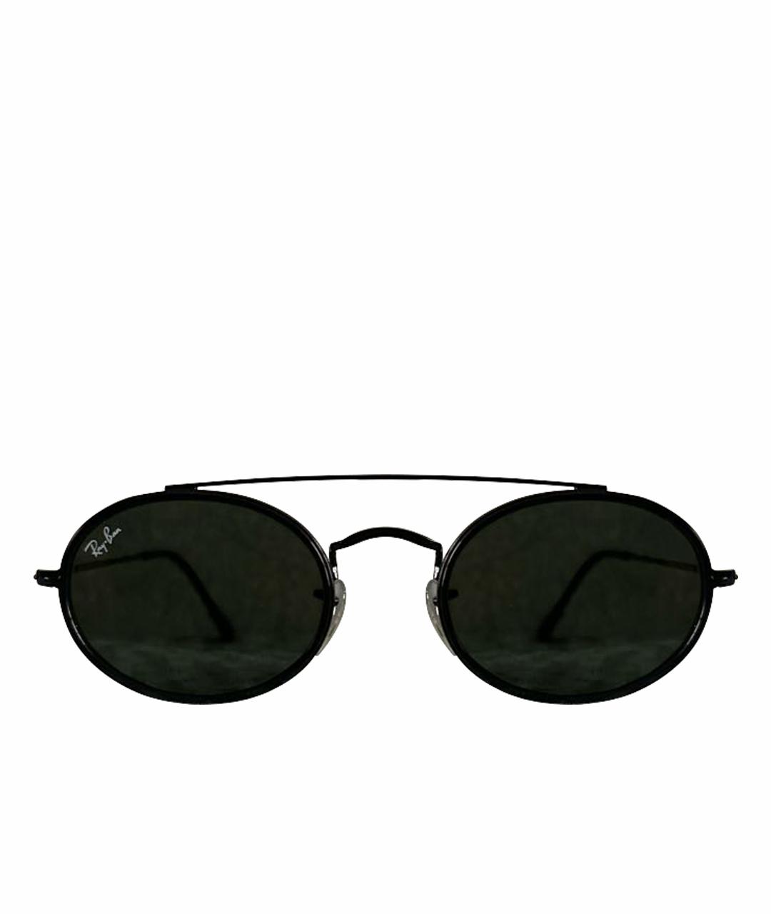 RAY BAN Черные металлические солнцезащитные очки, фото 1