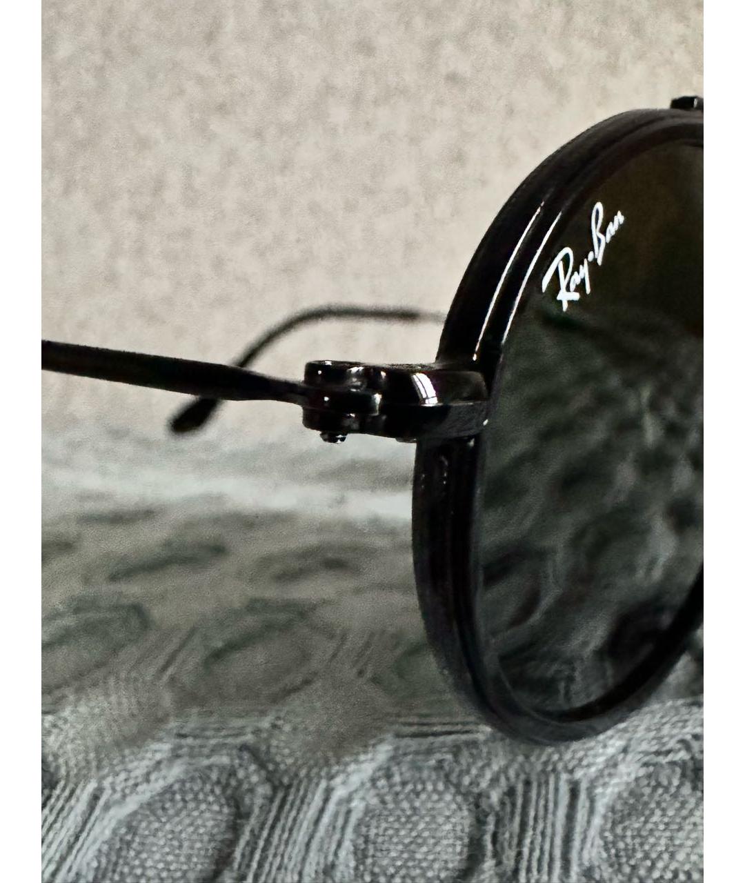 RAY BAN Черные металлические солнцезащитные очки, фото 3