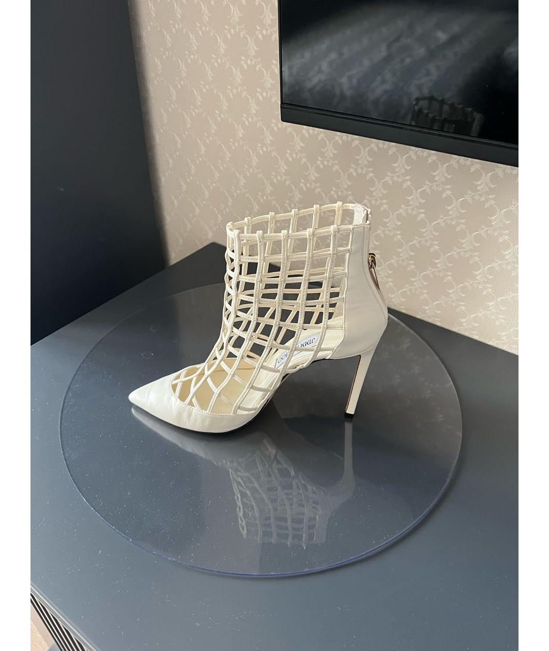 JIMMY CHOO Белые кожаные туфли, фото 4