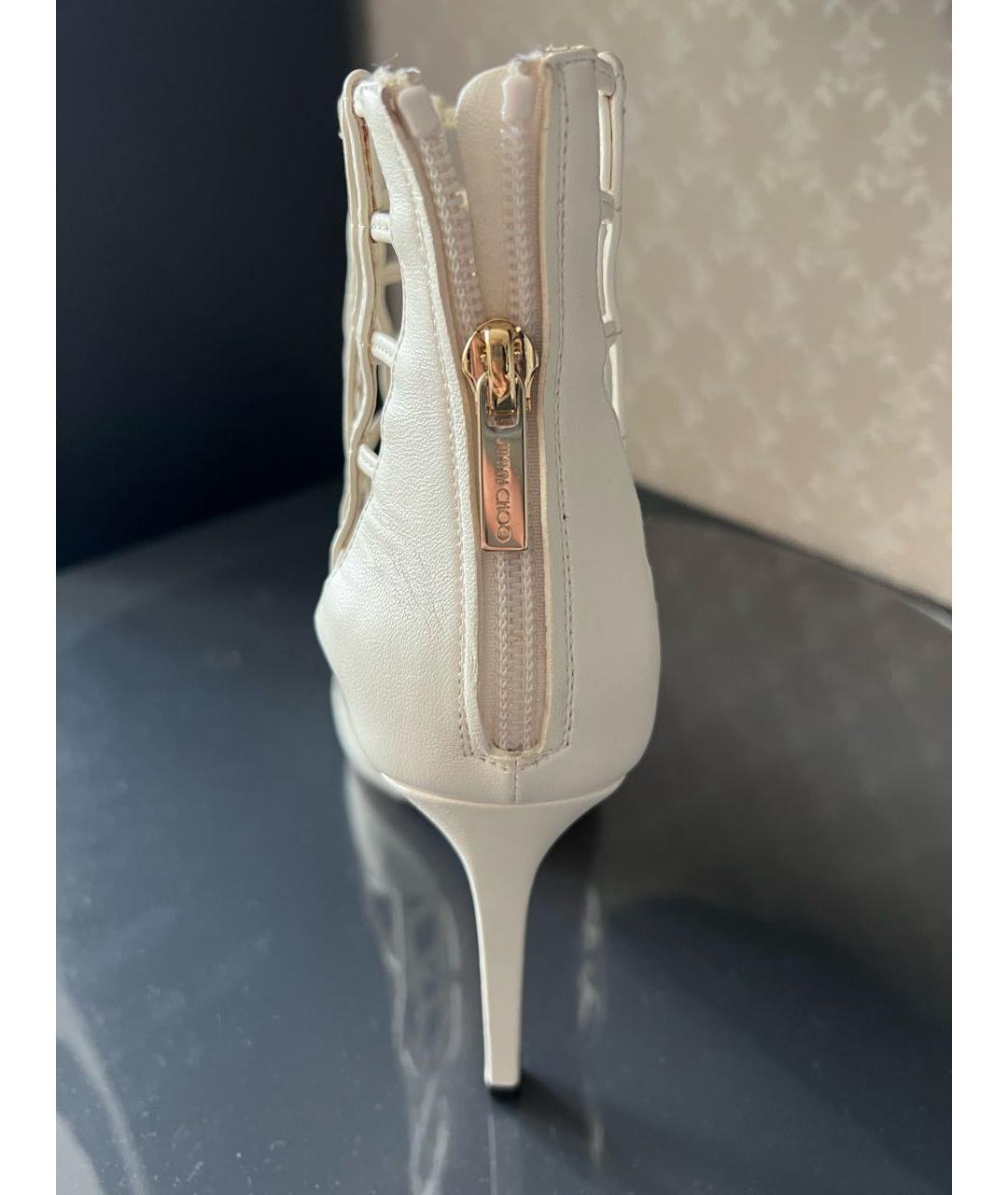 JIMMY CHOO Белые кожаные туфли, фото 3