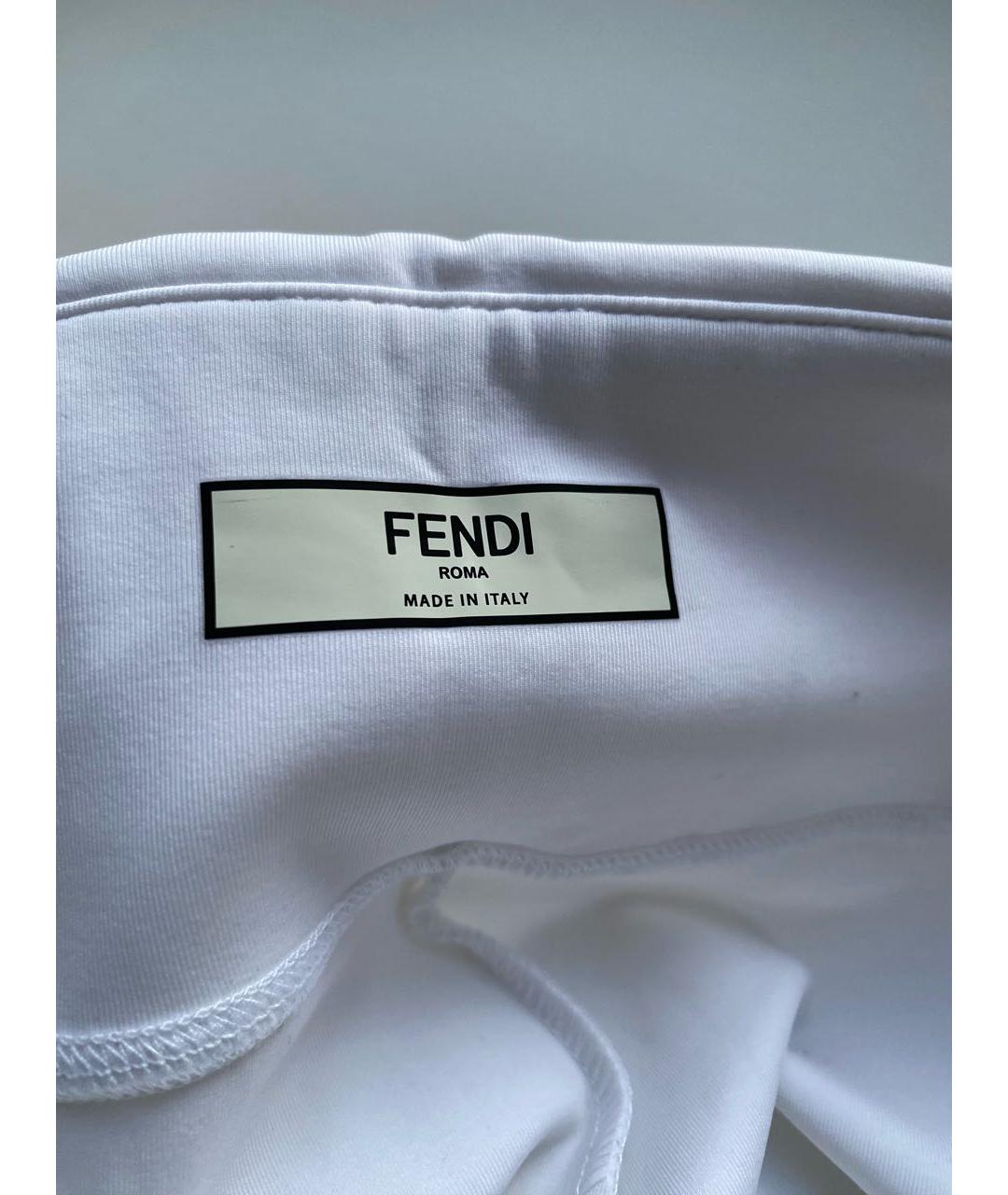 FENDI Белые полиамидовые спортивные брюки и шорты, фото 3