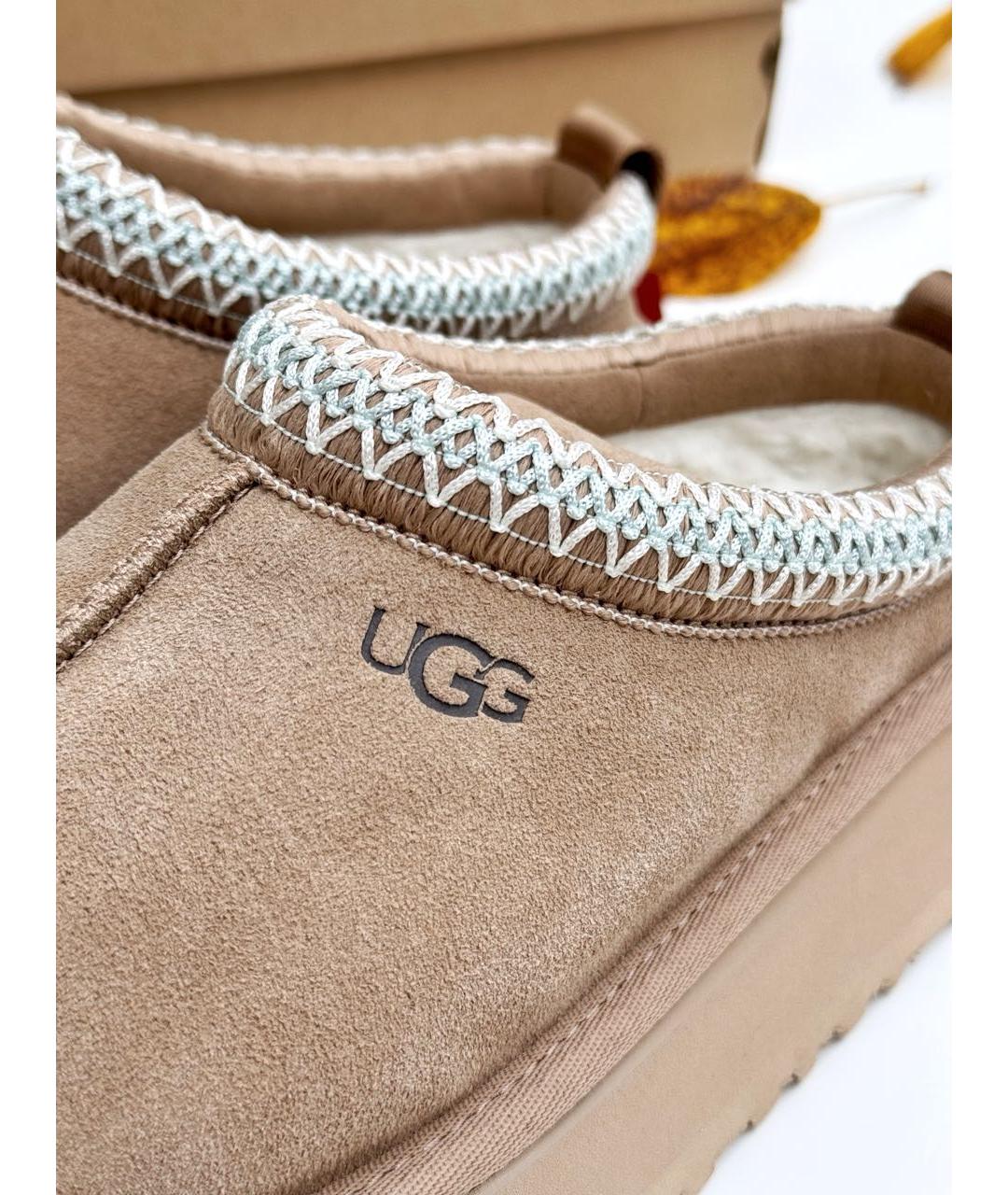 UGG AUSTRALIA Бежевые замшевые мюли, фото 4