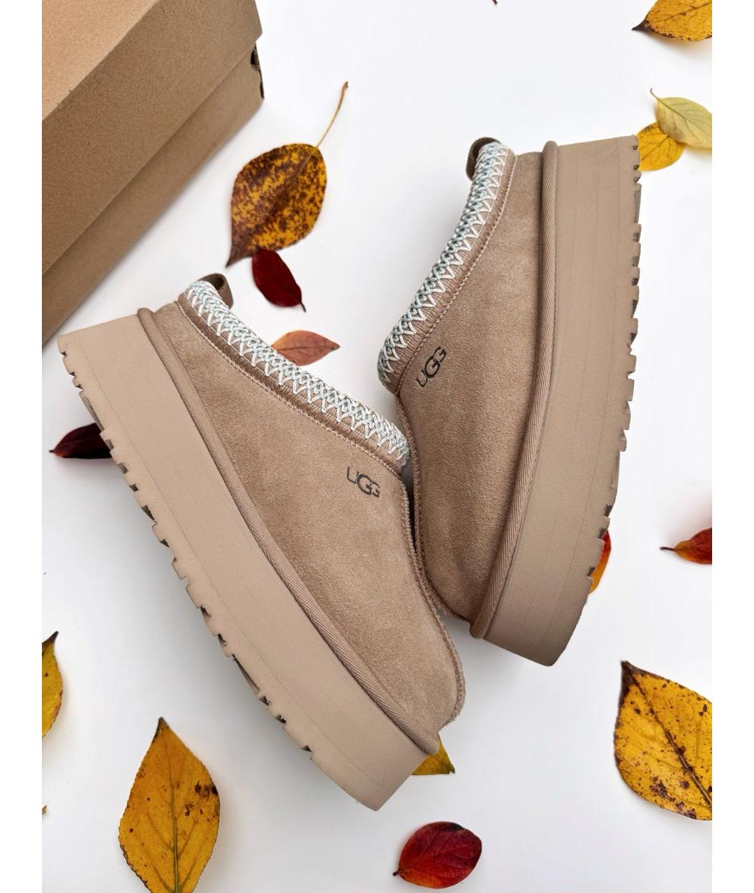 UGG AUSTRALIA Бежевые замшевые мюли, фото 3