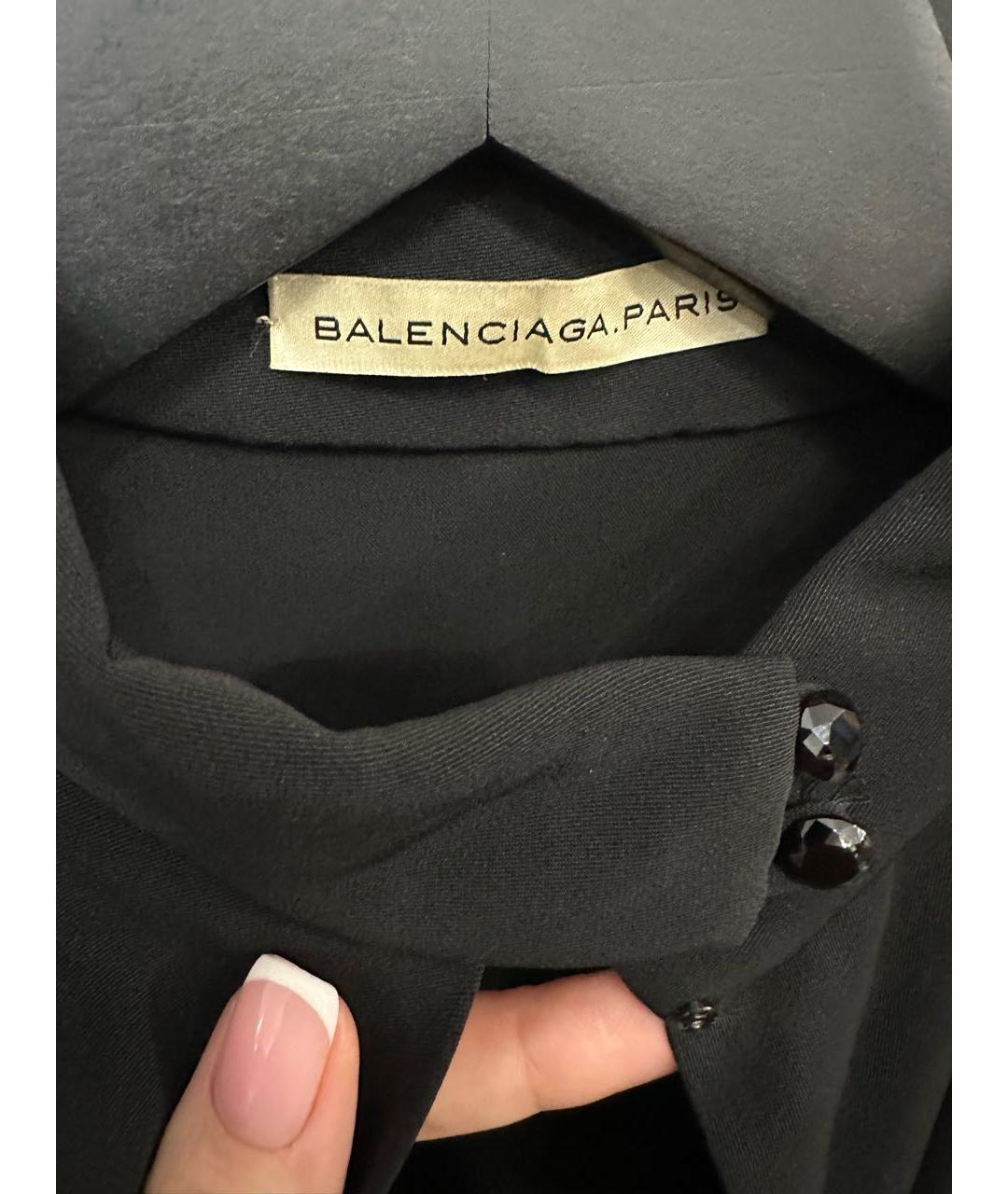 BALENCIAGA Черное хлопковое коктейльное платье, фото 3