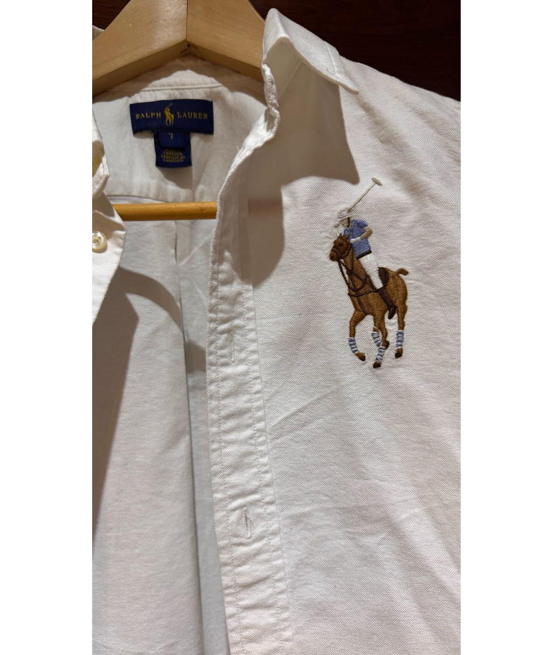 POLO RALPH LAUREN Белая хлопковая детская рубашка, фото 3