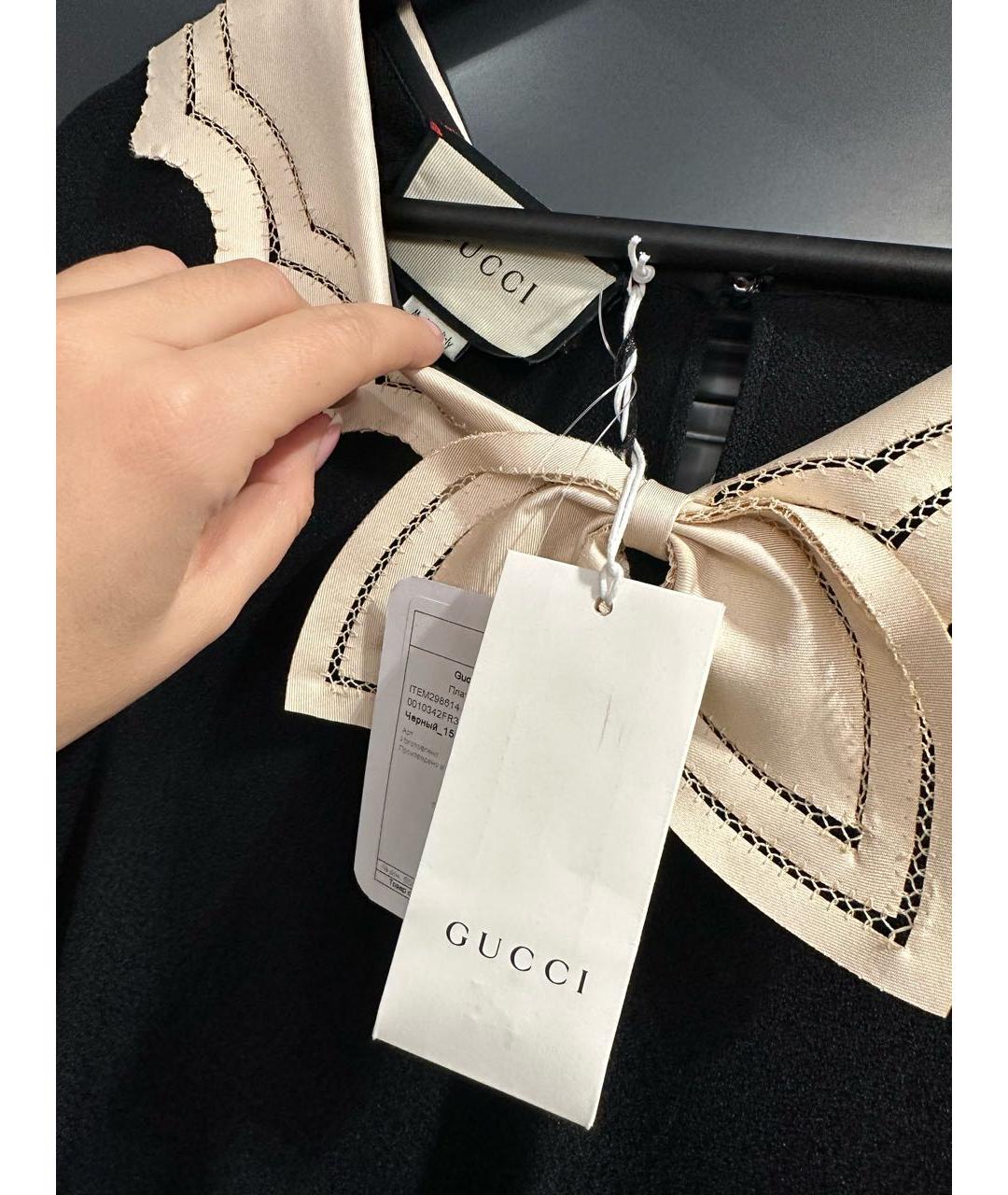 GUCCI Черное вискозное коктейльное платье, фото 3