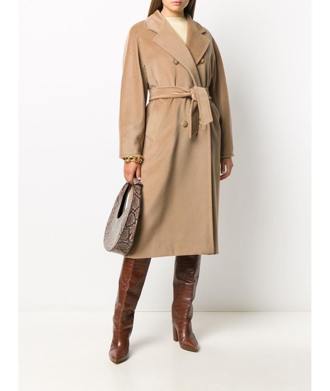 MAX MARA Бежевое шерстяное пальто, фото 2