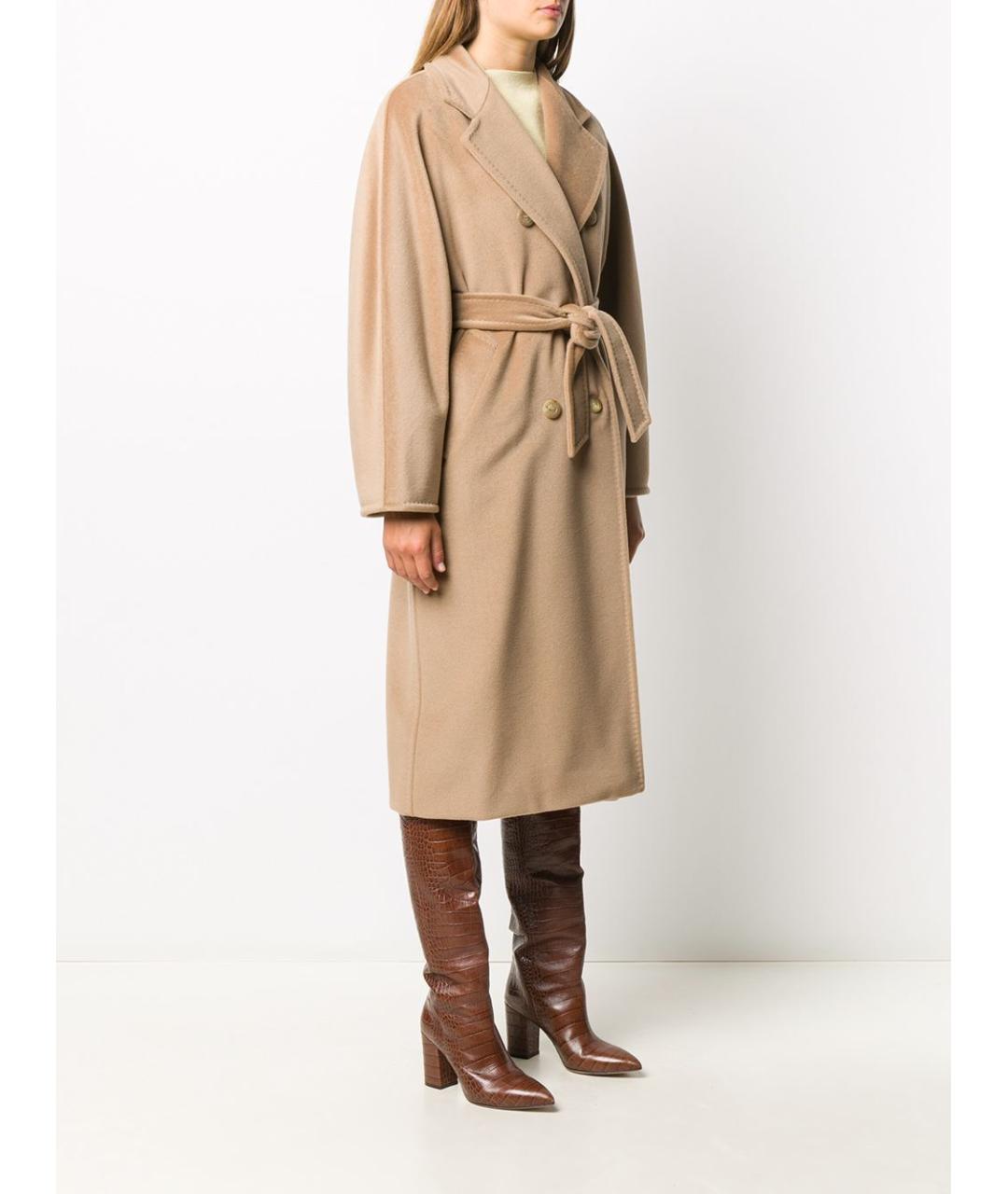 MAX MARA Бежевое шерстяное пальто, фото 4