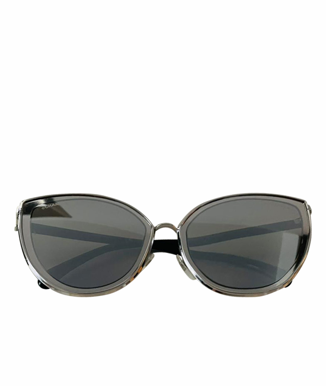 CHANEL PRE-OWNED Серебряные металлические солнцезащитные очки, фото 1