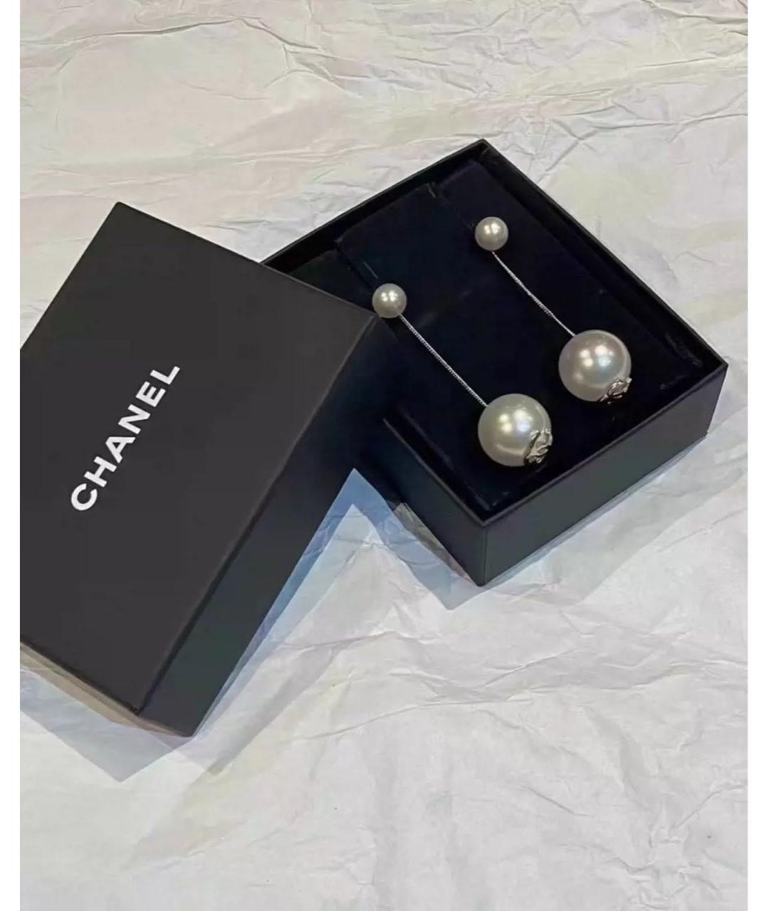 CHANEL Серебряные серьги, фото 2