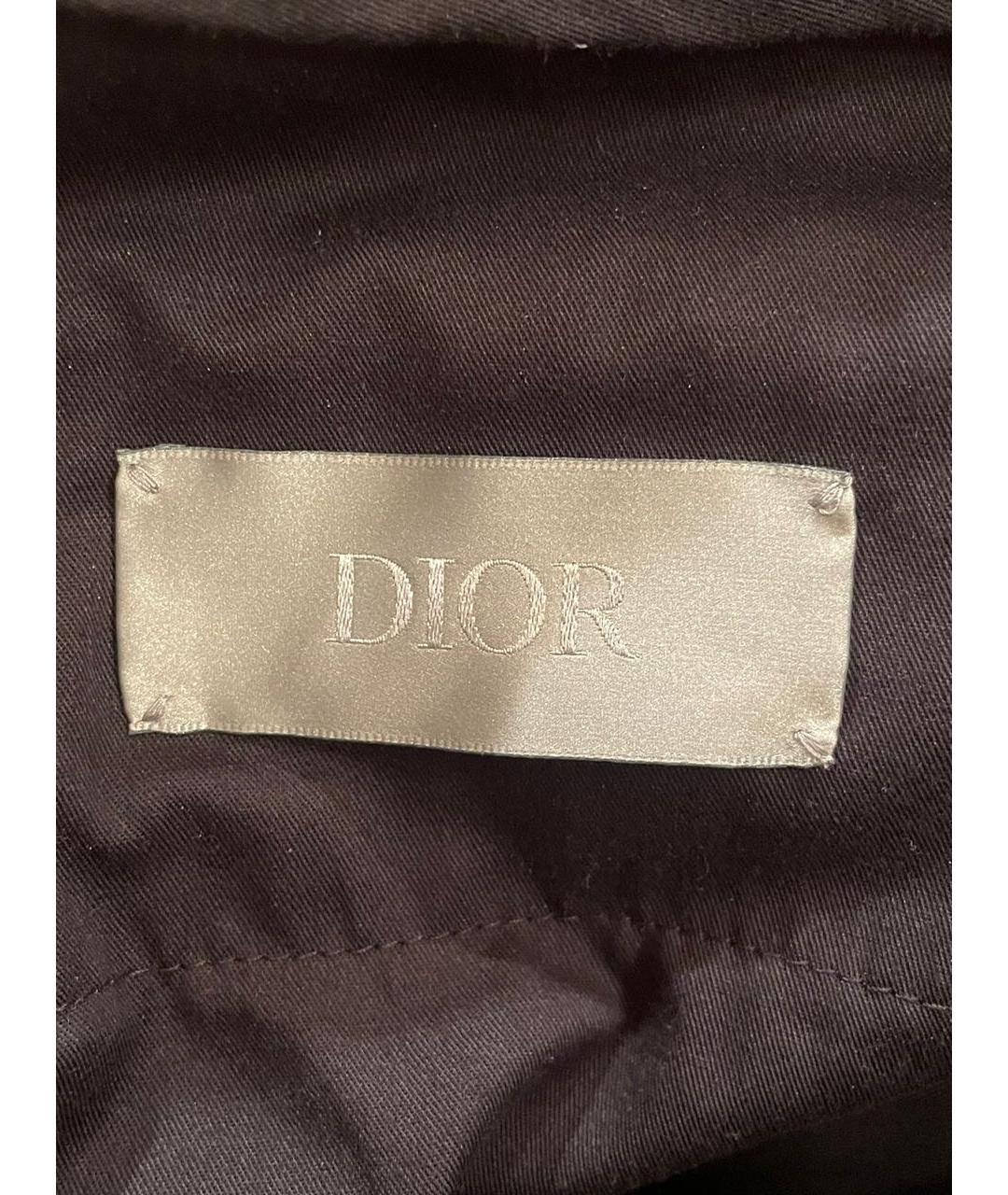 CHRISTIAN DIOR Темно-синие шерстяные повседневные брюки, фото 5