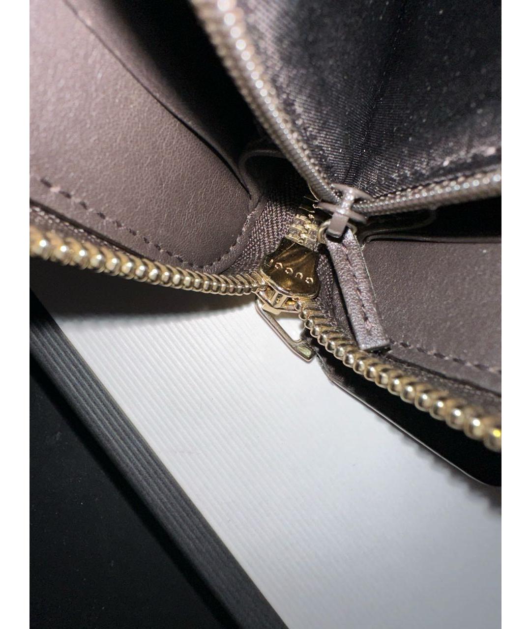 GUCCI Коричневый кожаный кошелек, фото 8