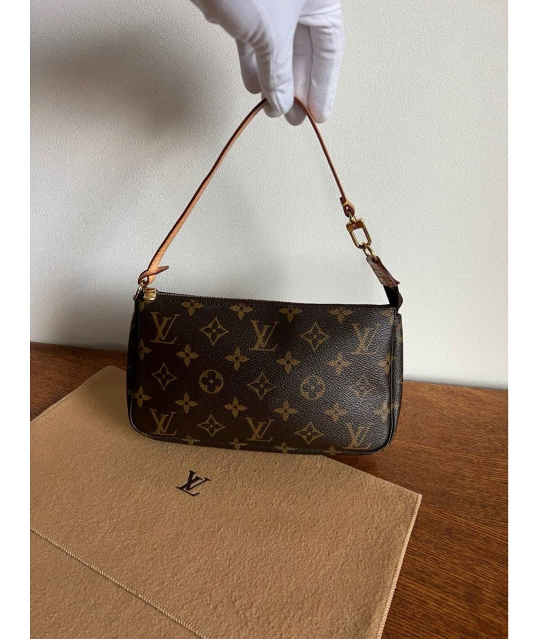 LOUIS VUITTON Коричневая сумка с короткими ручками, фото 8