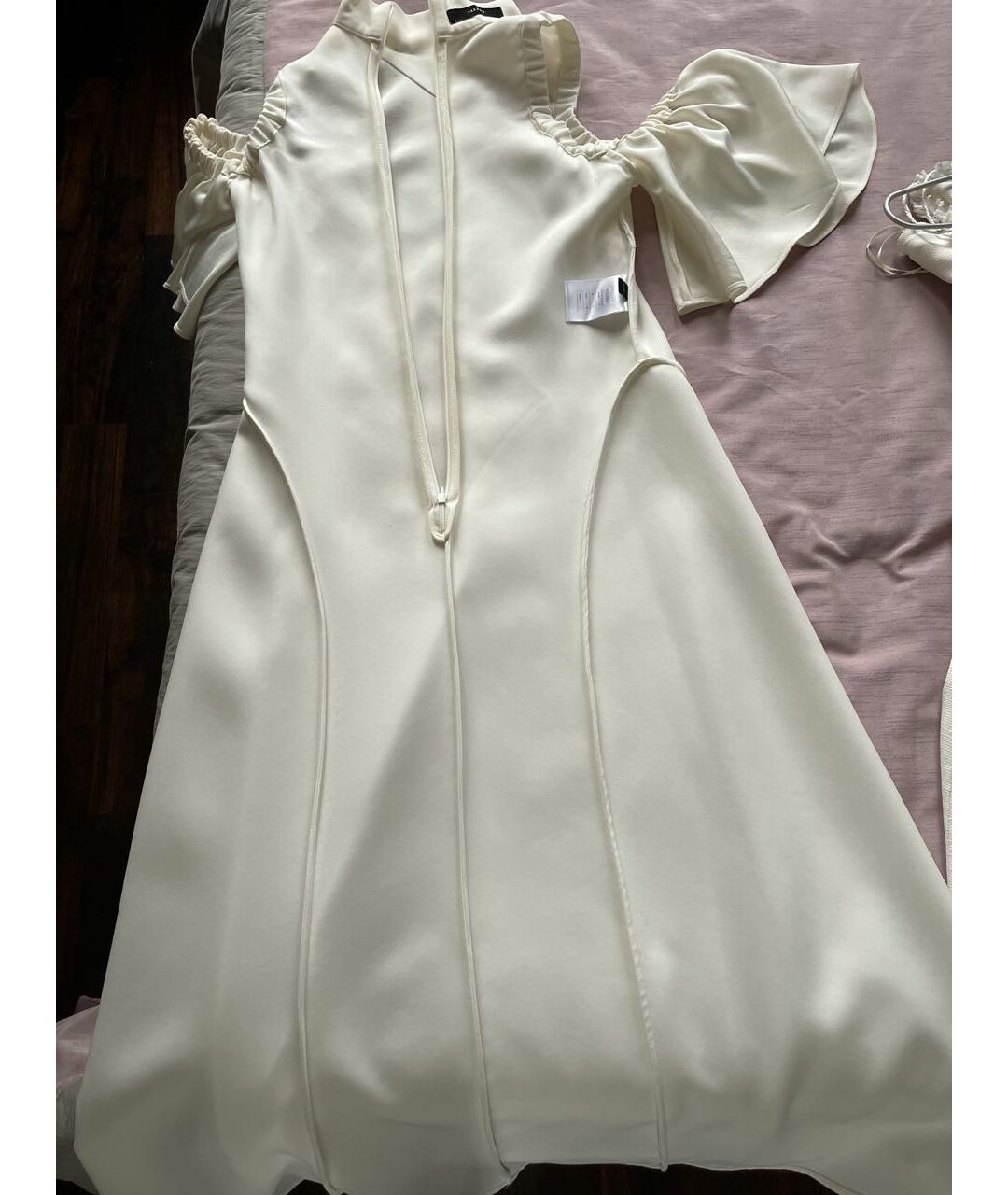 ELLERY Белое ацетатное повседневное платье, фото 7