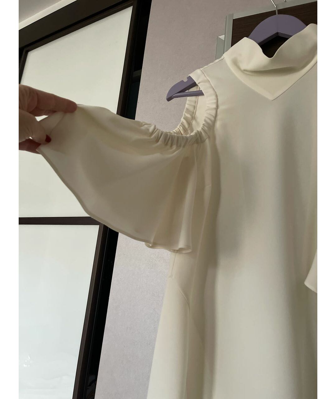 ELLERY Белое ацетатное повседневное платье, фото 4