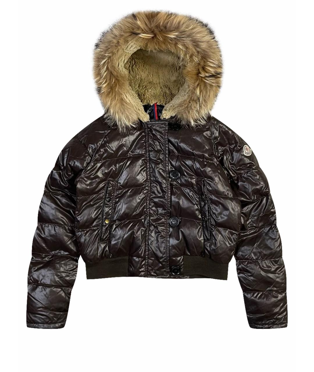 MONCLER Коричневый пуховик, фото 1