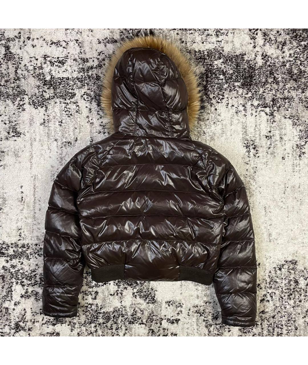 MONCLER Коричневый пуховик, фото 5