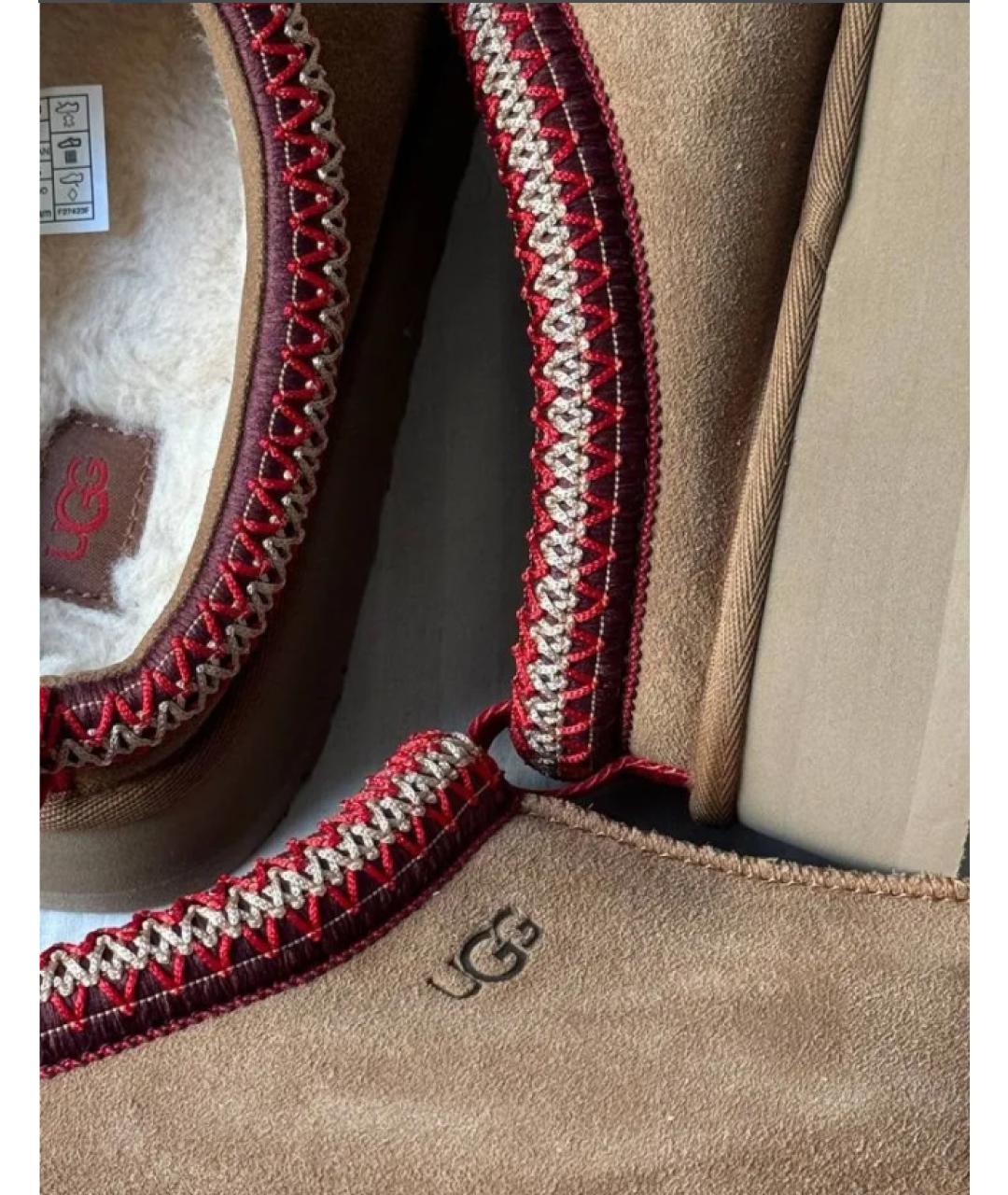 UGG AUSTRALIA Коричневые замшевые ботинки, фото 4