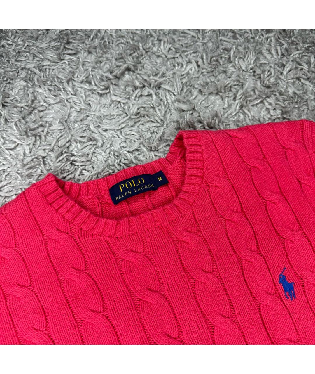 POLO RALPH LAUREN Коралловый хлопковый джемпер / свитер, фото 2