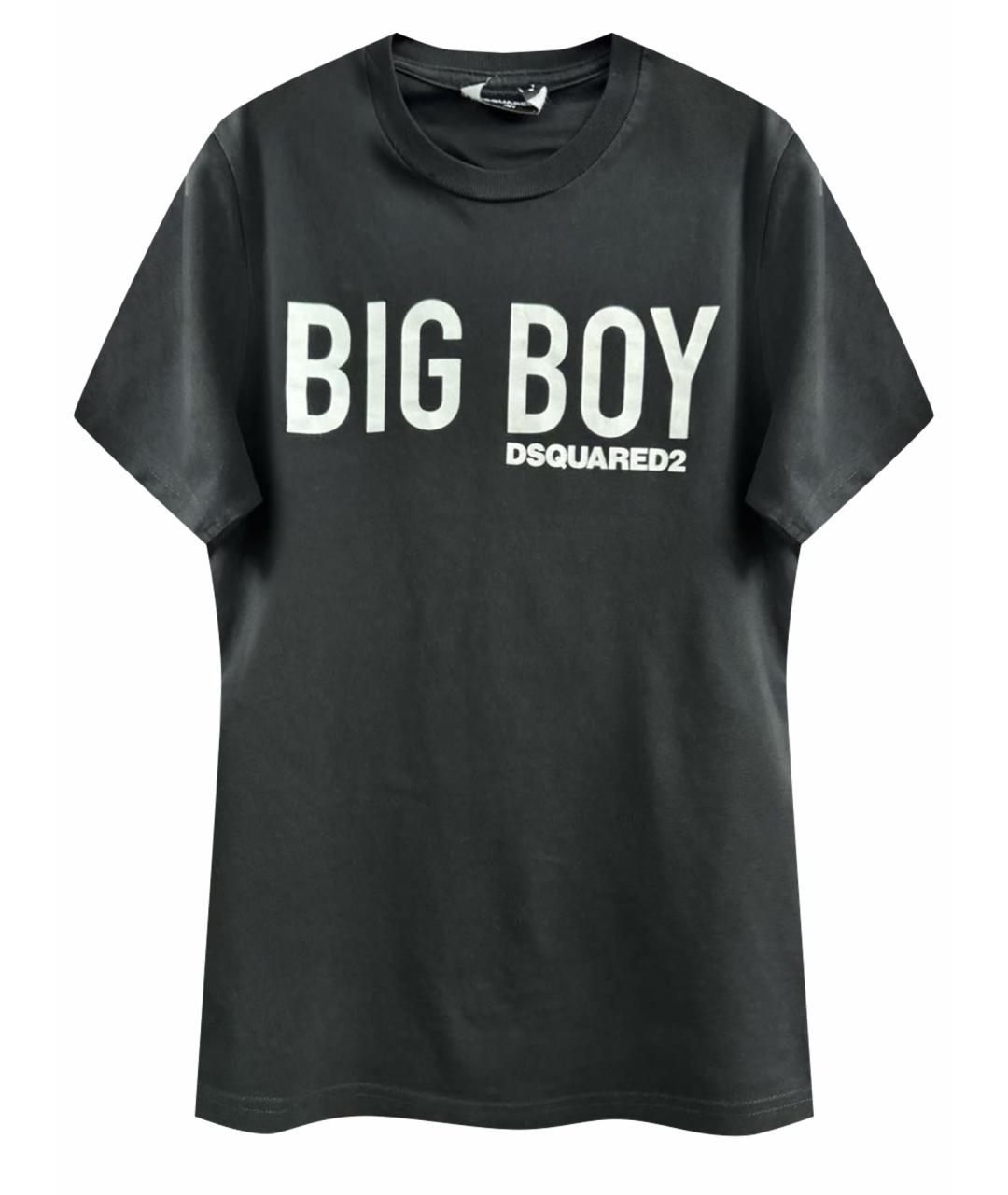 DSQUARED2 KIDS Черная хлопковая детская футболка, фото 1