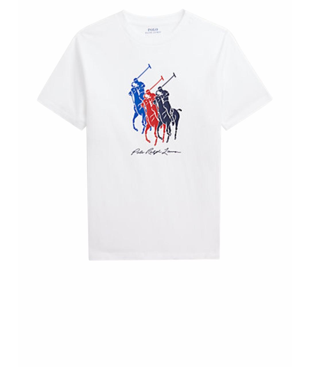 POLO RALPH LAUREN Белая хлопковая детская футболка, фото 1