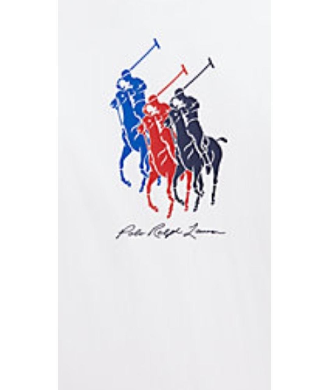 POLO RALPH LAUREN Белая хлопковая детская футболка, фото 3