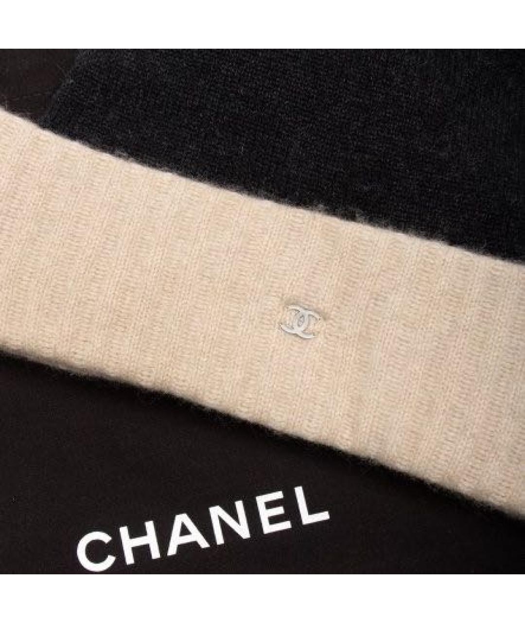 CHANEL Черная кашемировая шапка, фото 3