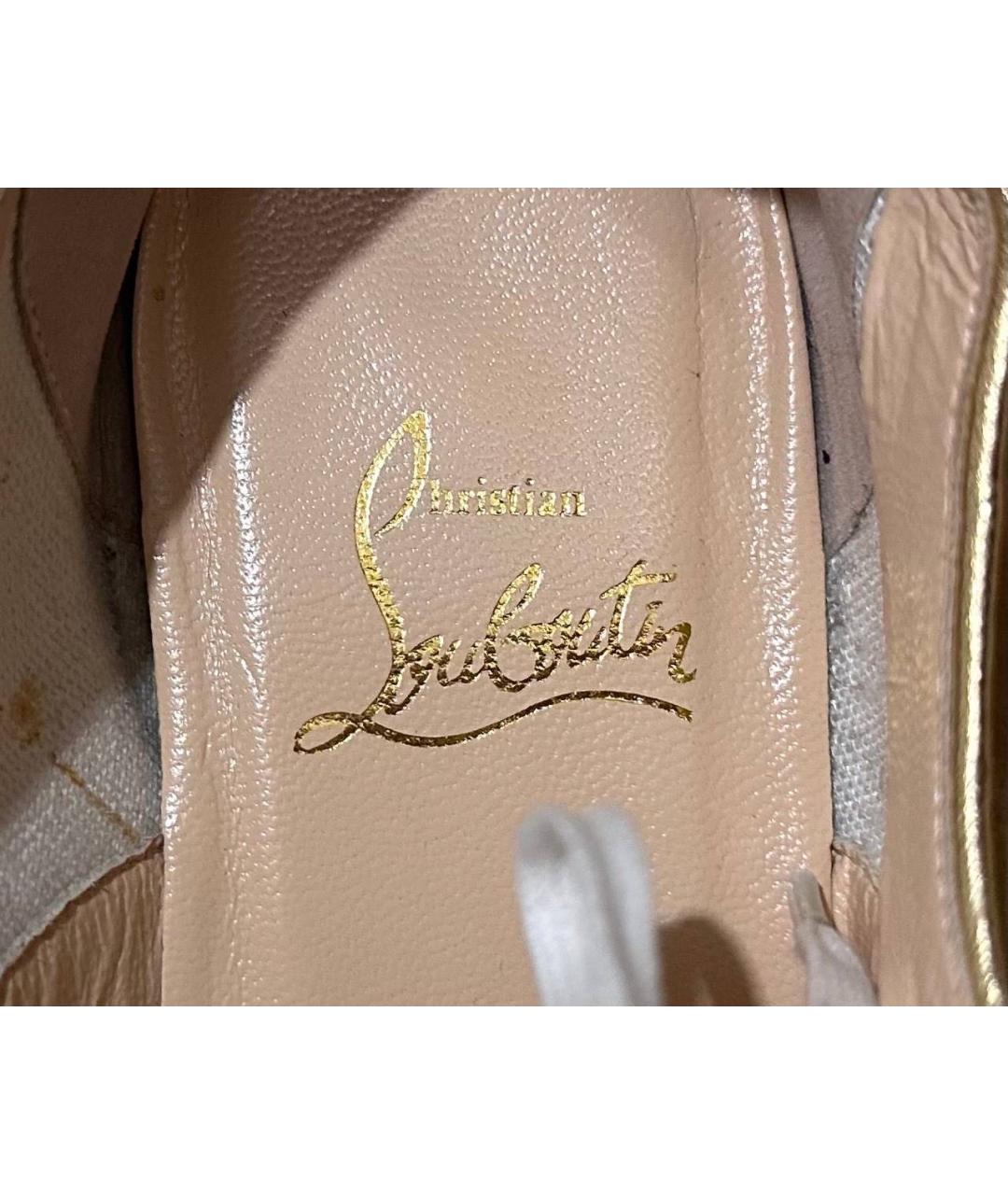 CHRISTIAN LOUBOUTIN Золотые брогги и оксфорды, фото 7