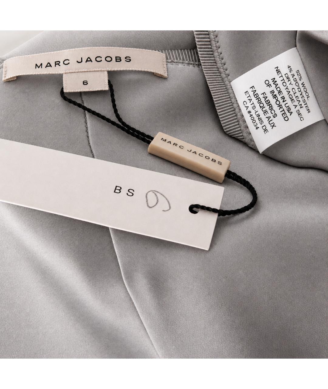 MARC JACOBS Серая шерстяная юбка миди, фото 4