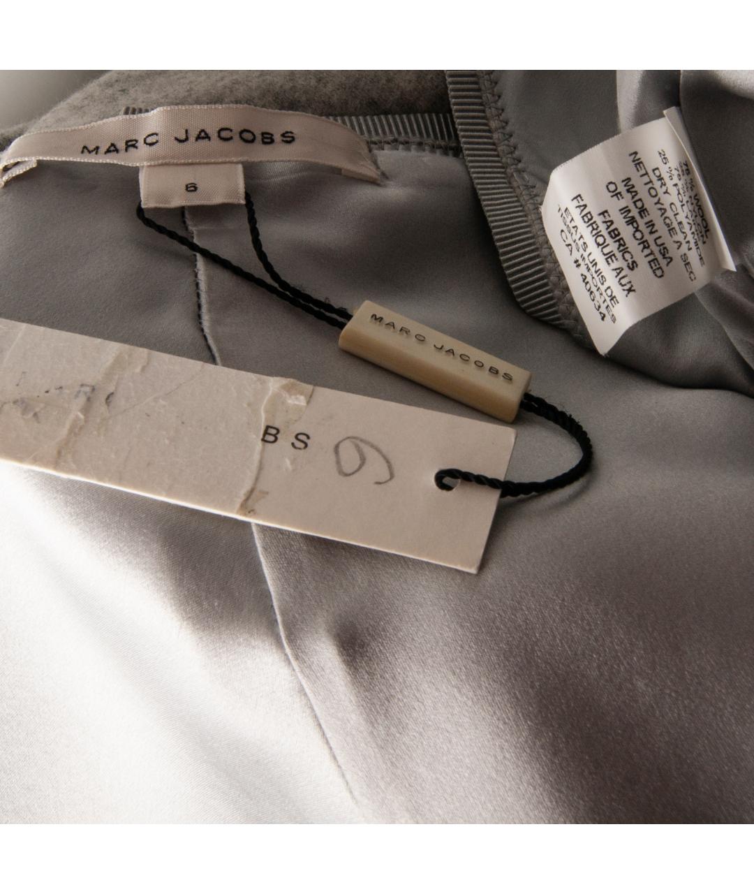 MARC JACOBS Серая шерстяная юбка миди, фото 4
