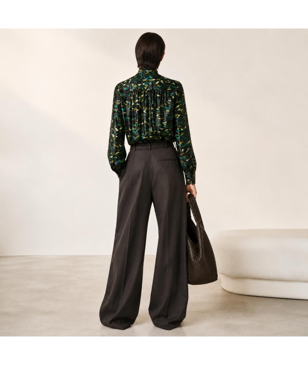 MARC JACOBS Зеленая шелковая блузы, фото 7