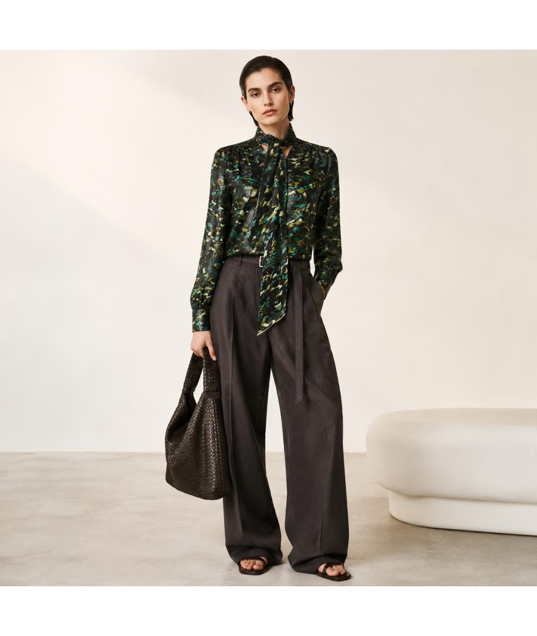 MARC JACOBS Зеленая шелковая блузы, фото 6