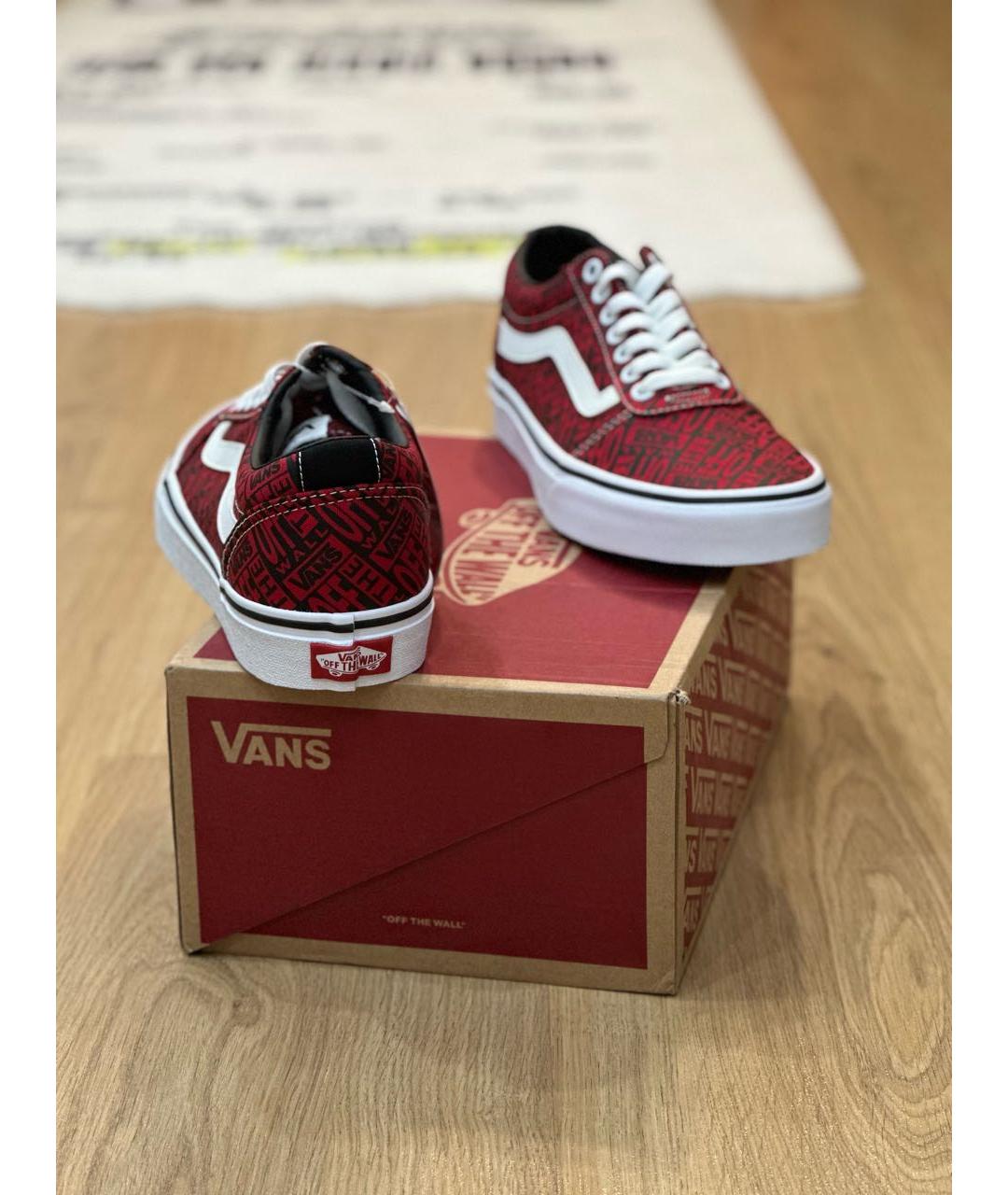 VANS Бордовые текстильные кеды, фото 4