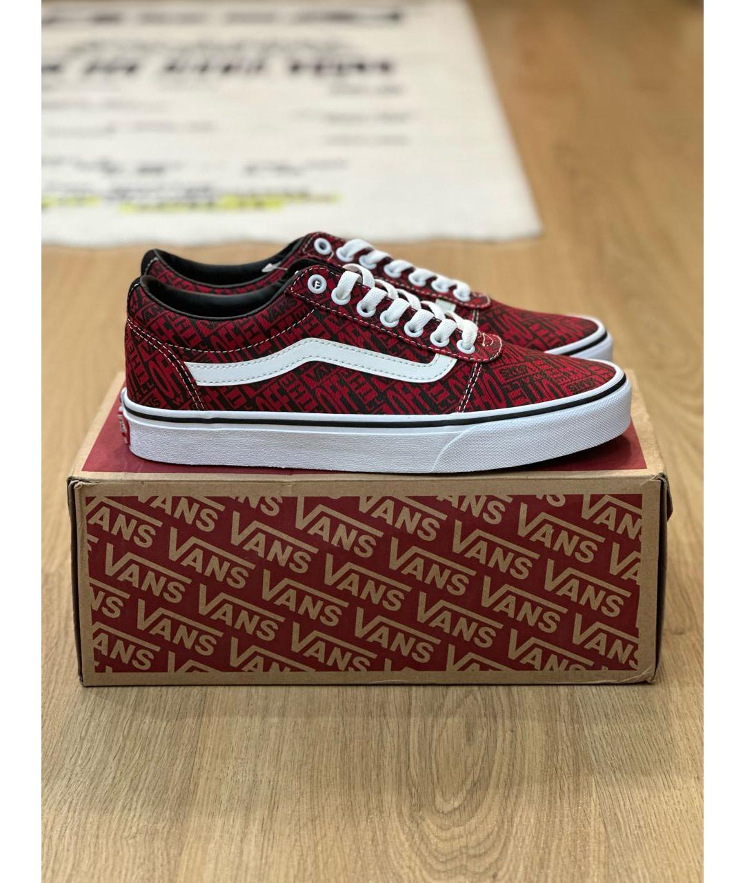 VANS Бордовые текстильные кеды, фото 7