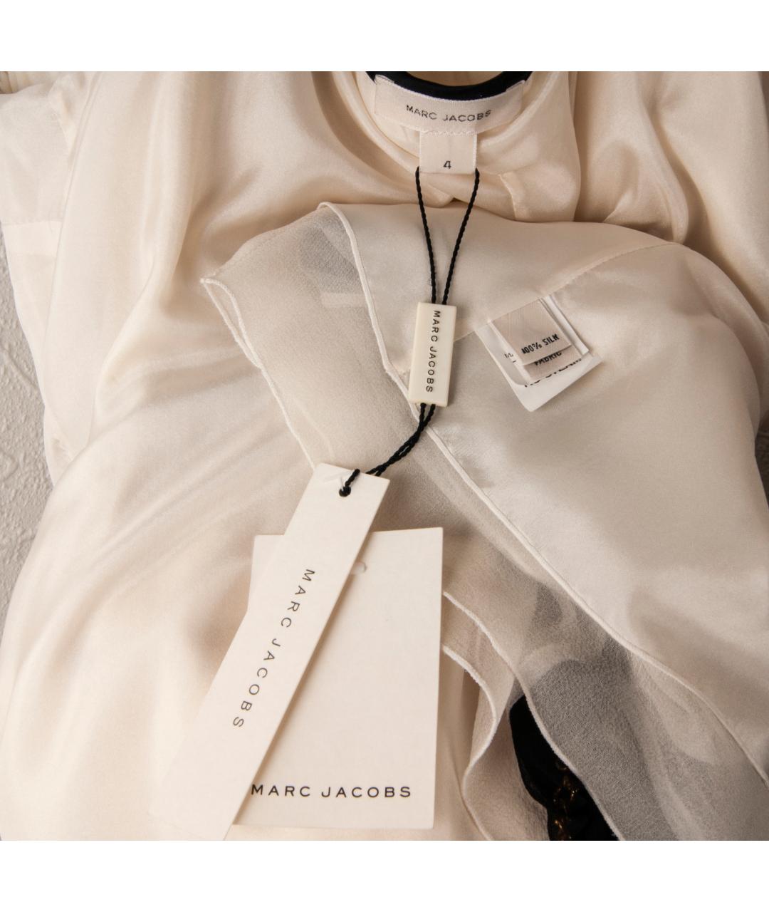 MARC JACOBS Белая шелковая блузы, фото 4