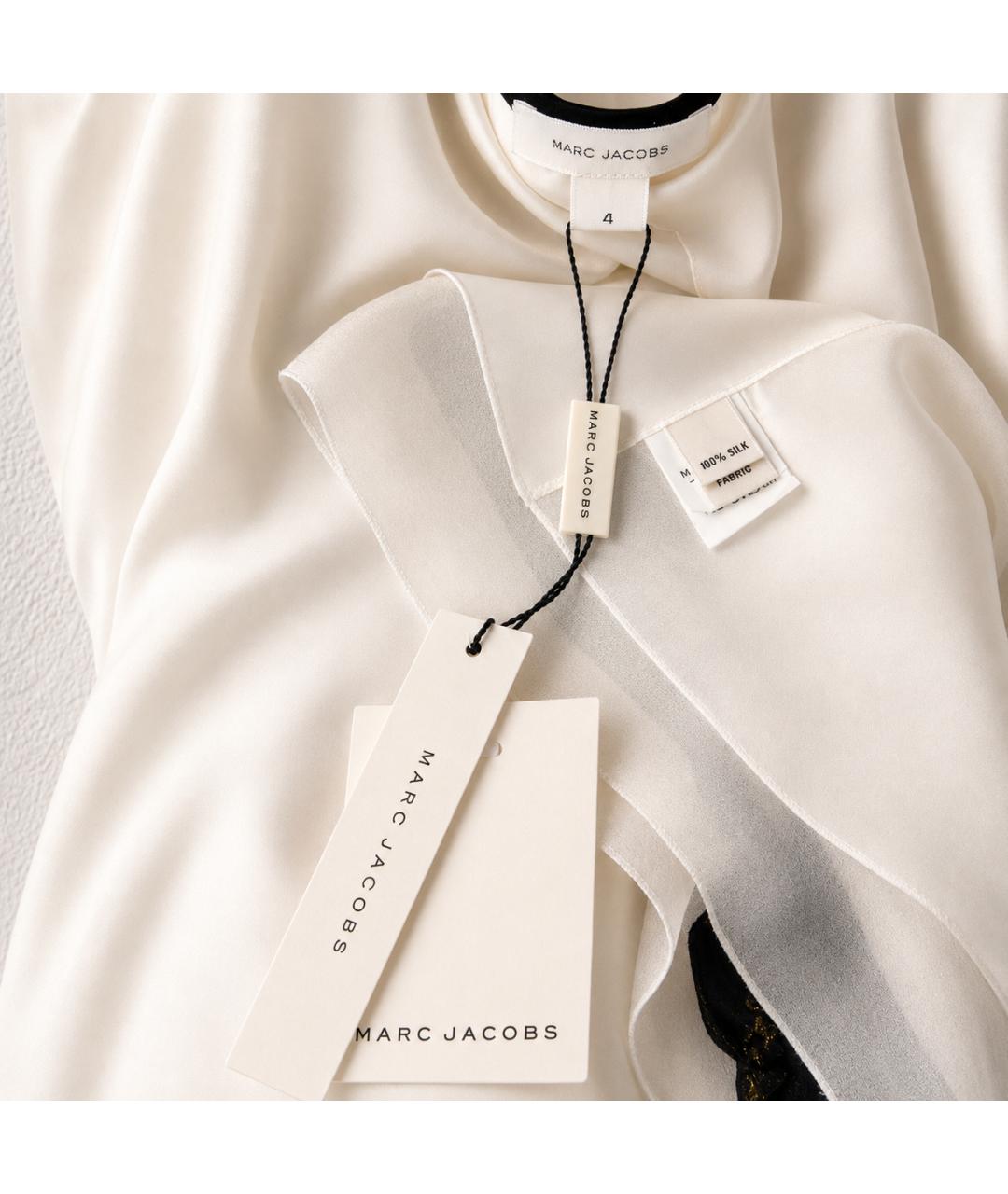 MARC JACOBS Бежевая шелковая блузы, фото 5