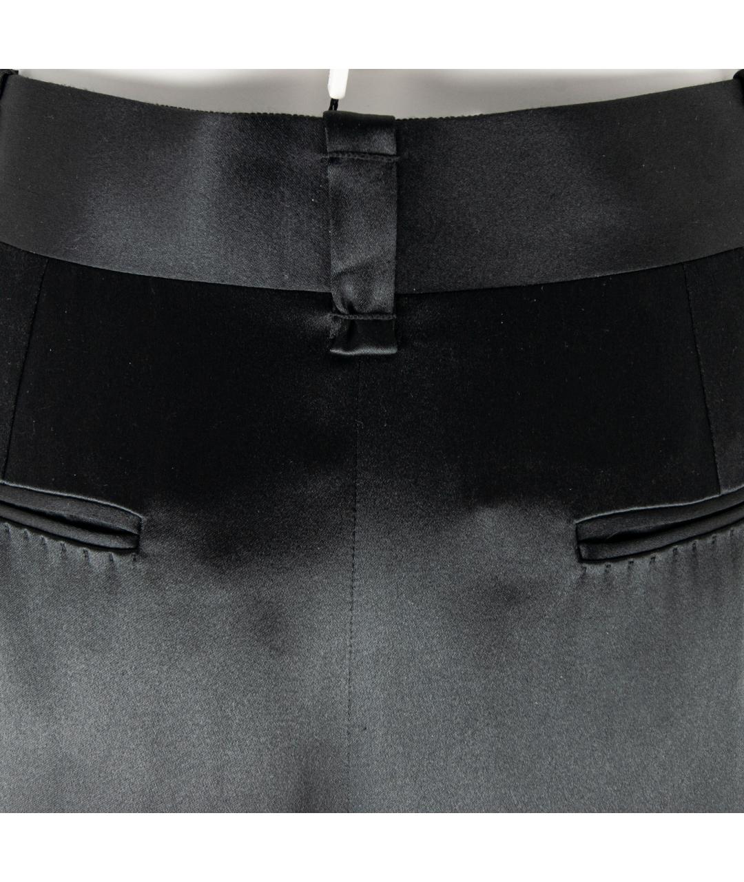 MARC JACOBS Черные шелковые брюки широкие, фото 4
