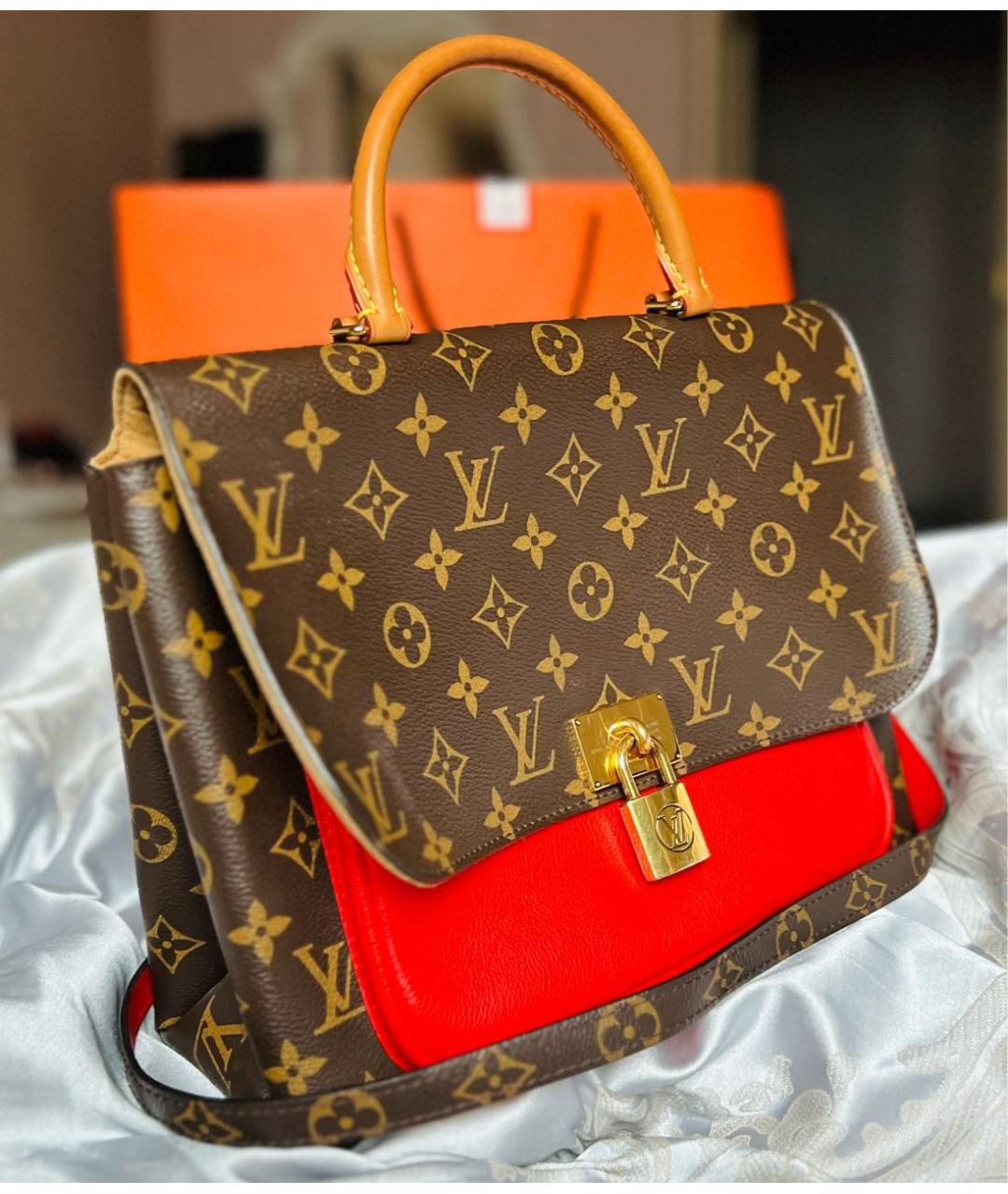 LOUIS VUITTON Коричневая сумка с короткими ручками, фото 2