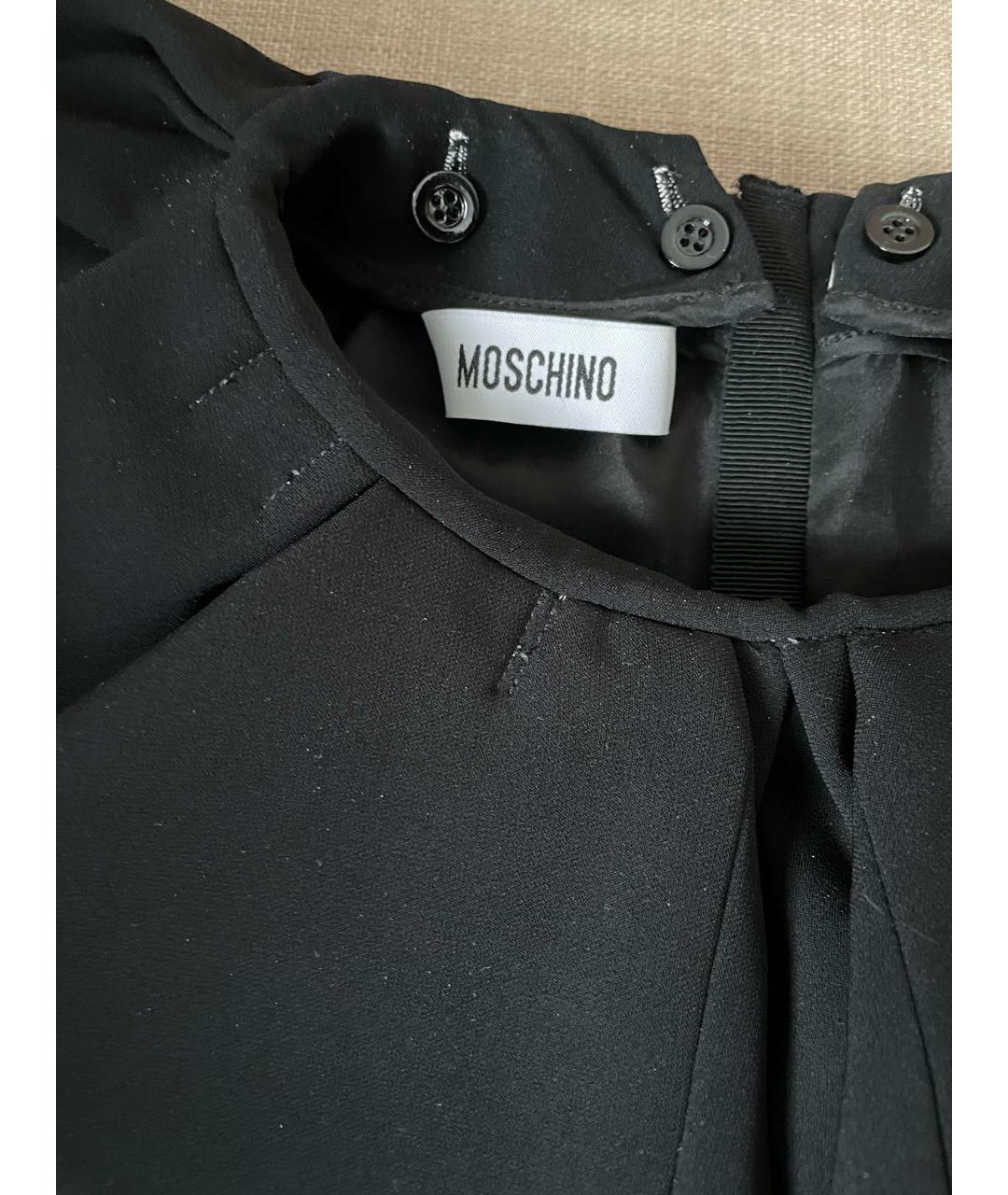 MOSCHINO Черное ацетатное коктейльное платье, фото 2