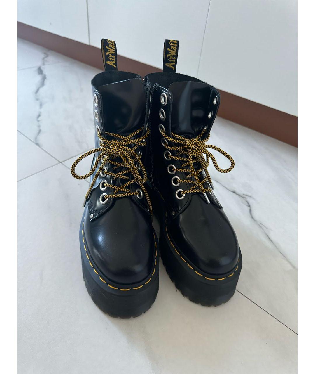 DR. MARTENS Черные кожаные ботинки, фото 2