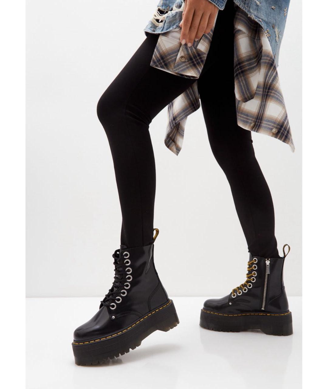 DR. MARTENS Черные кожаные ботинки, фото 8