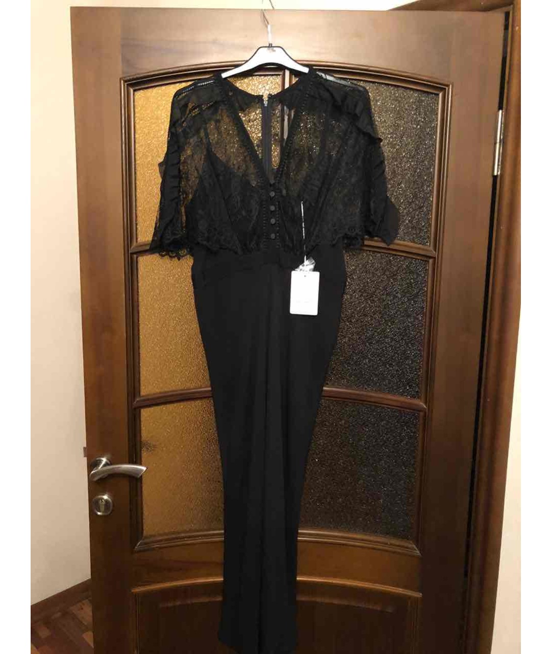 SELF-PORTRAIT Черное шифоновое платье, фото 4