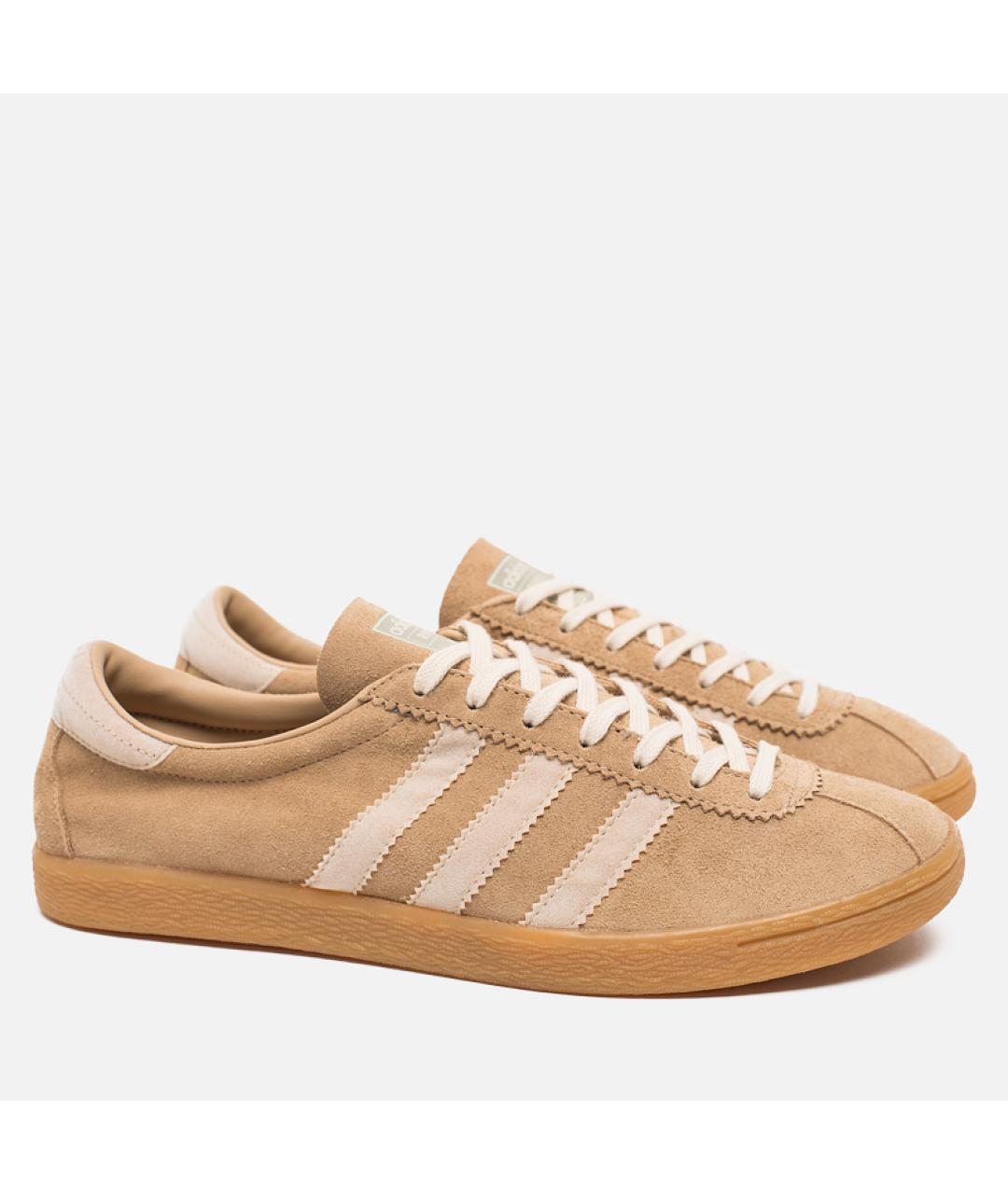 ADIDAS Бежевые замшевые низкие кроссовки / кеды, фото 2