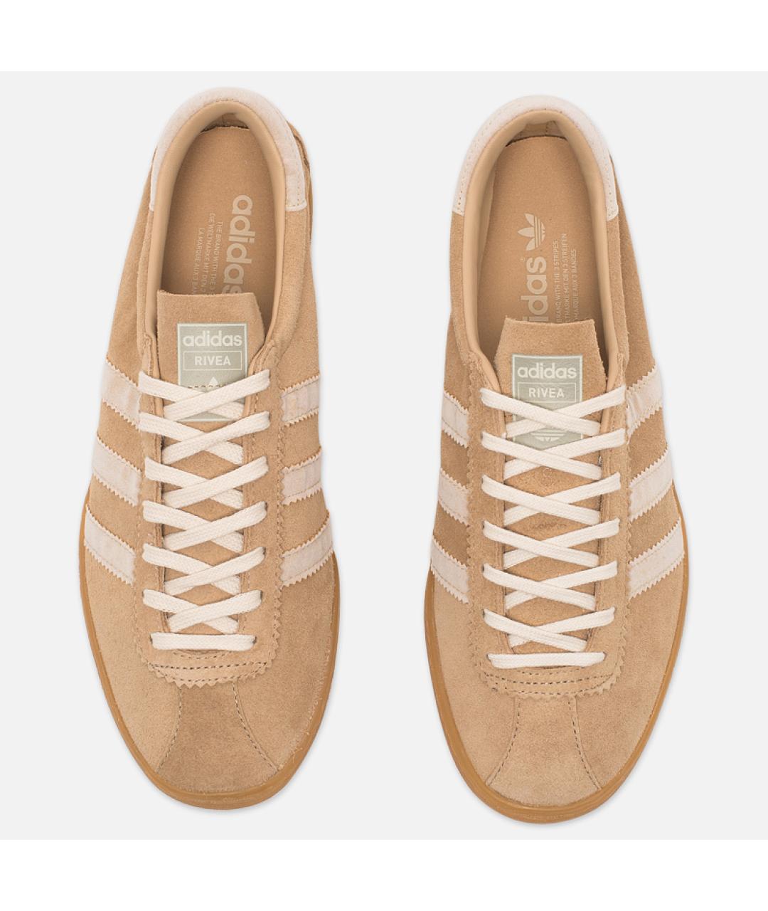 ADIDAS Бежевые замшевые низкие кроссовки / кеды, фото 3