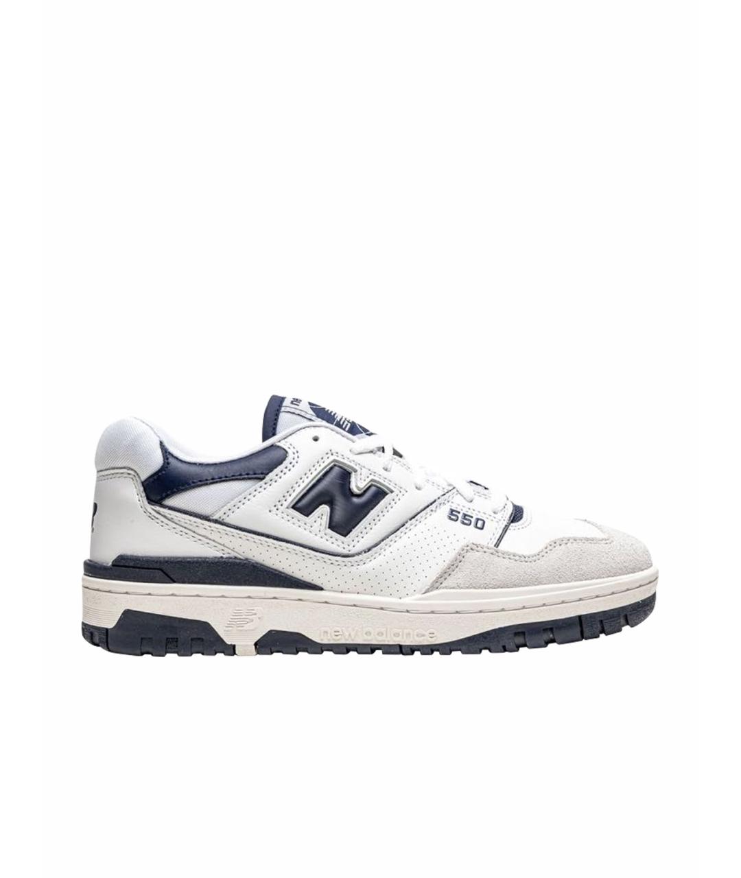 NEW BALANCE Белые кожаные низкие кроссовки / кеды, фото 1