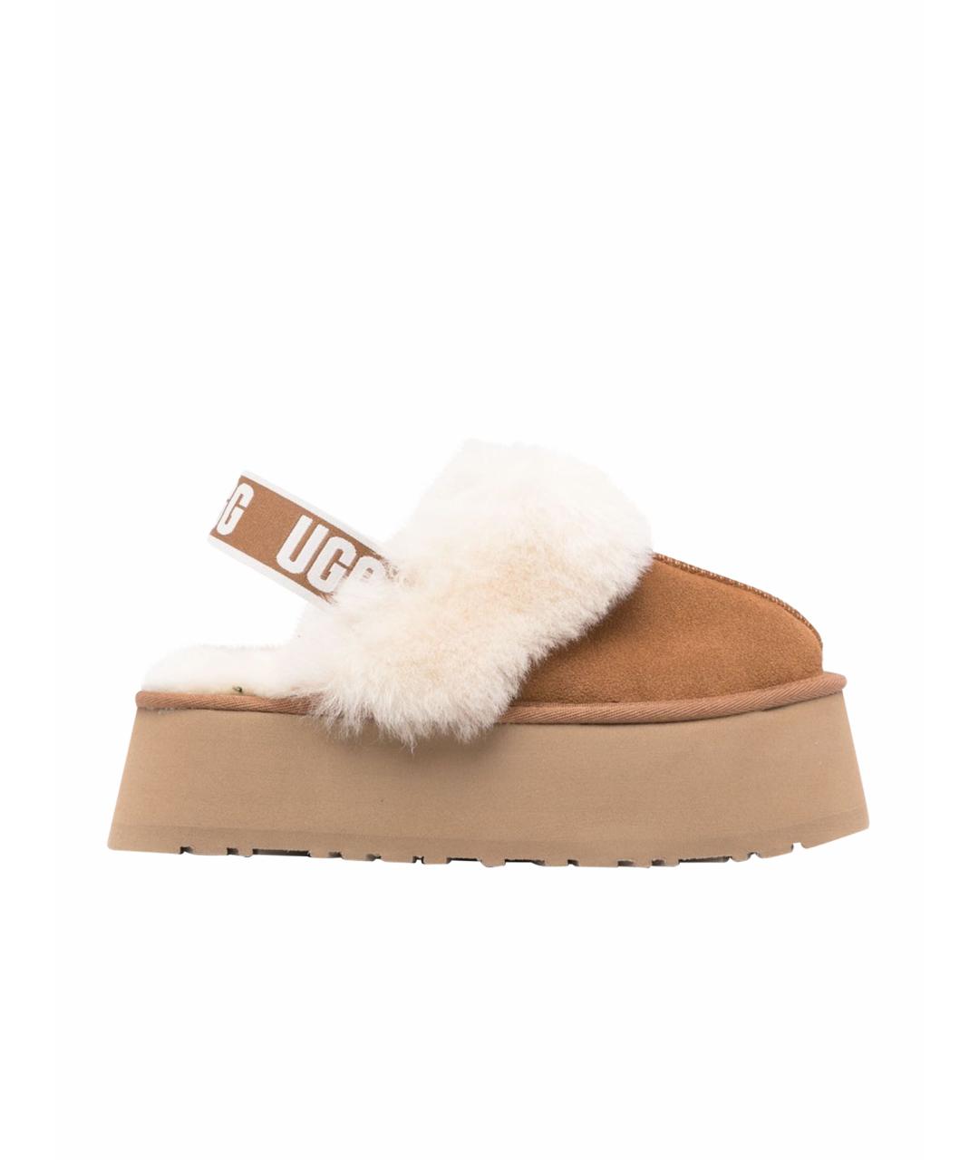 UGG AUSTRALIA Бежевые замшевые мюли, фото 1